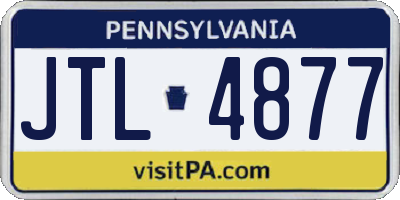 PA license plate JTL4877