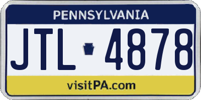 PA license plate JTL4878