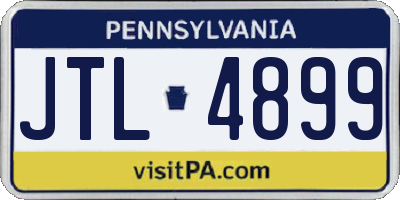 PA license plate JTL4899