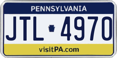 PA license plate JTL4970