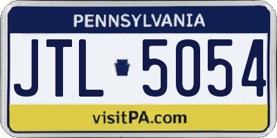 PA license plate JTL5054