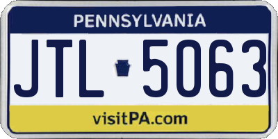 PA license plate JTL5063