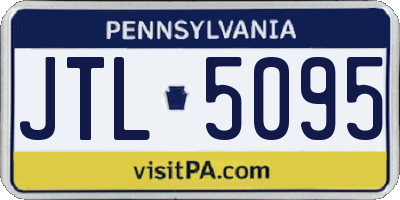 PA license plate JTL5095