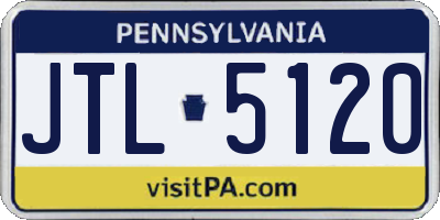PA license plate JTL5120
