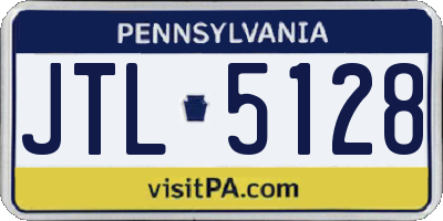 PA license plate JTL5128