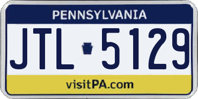 PA license plate JTL5129