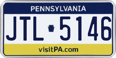 PA license plate JTL5146