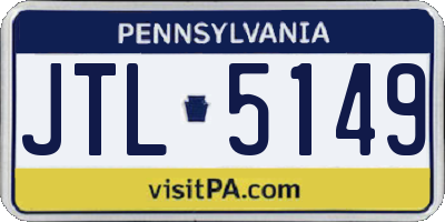 PA license plate JTL5149