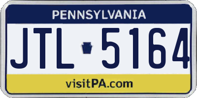 PA license plate JTL5164
