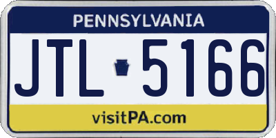 PA license plate JTL5166