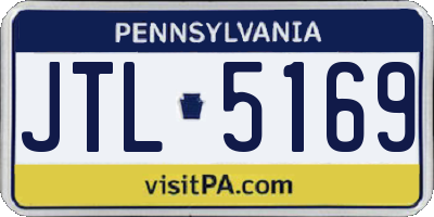 PA license plate JTL5169