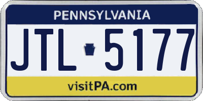 PA license plate JTL5177