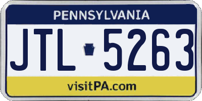 PA license plate JTL5263