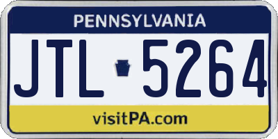 PA license plate JTL5264