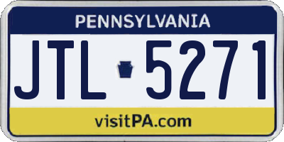PA license plate JTL5271