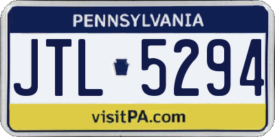PA license plate JTL5294