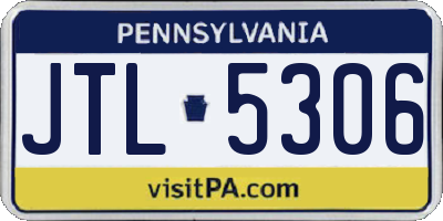 PA license plate JTL5306