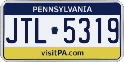 PA license plate JTL5319