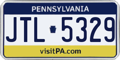 PA license plate JTL5329