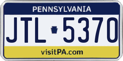 PA license plate JTL5370