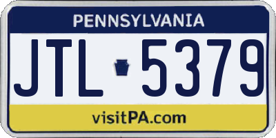 PA license plate JTL5379