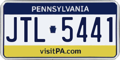 PA license plate JTL5441
