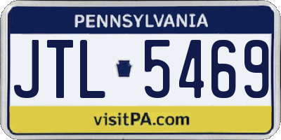 PA license plate JTL5469