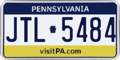 PA license plate JTL5484