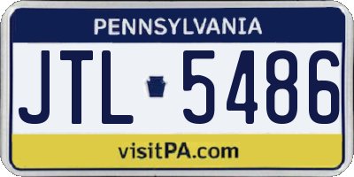 PA license plate JTL5486