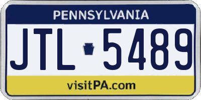 PA license plate JTL5489