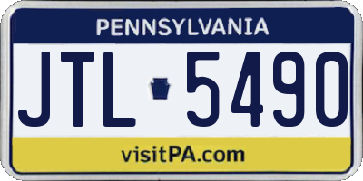 PA license plate JTL5490