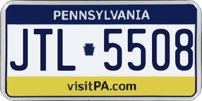 PA license plate JTL5508