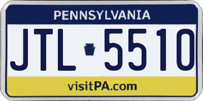 PA license plate JTL5510