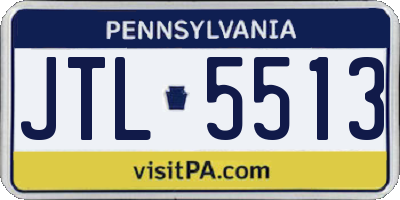 PA license plate JTL5513
