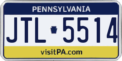 PA license plate JTL5514