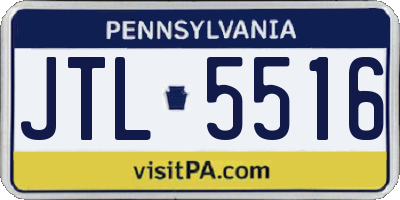 PA license plate JTL5516