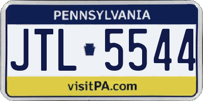 PA license plate JTL5544