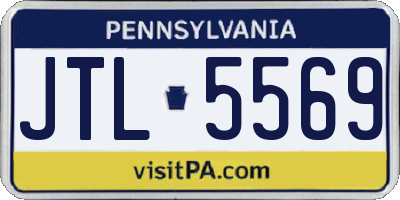PA license plate JTL5569