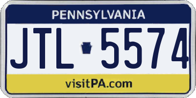 PA license plate JTL5574