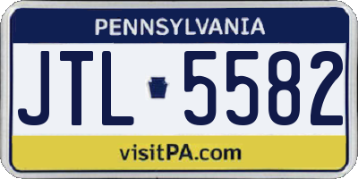 PA license plate JTL5582