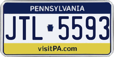 PA license plate JTL5593