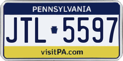 PA license plate JTL5597