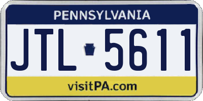 PA license plate JTL5611