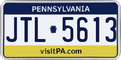 PA license plate JTL5613