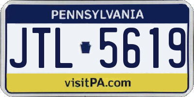 PA license plate JTL5619