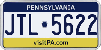 PA license plate JTL5622