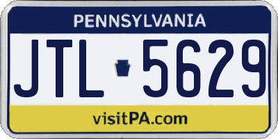 PA license plate JTL5629