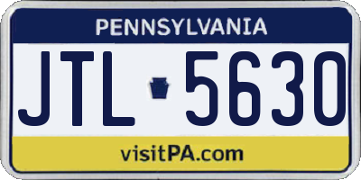 PA license plate JTL5630