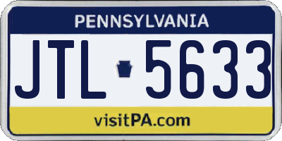 PA license plate JTL5633
