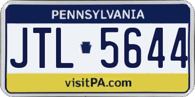 PA license plate JTL5644